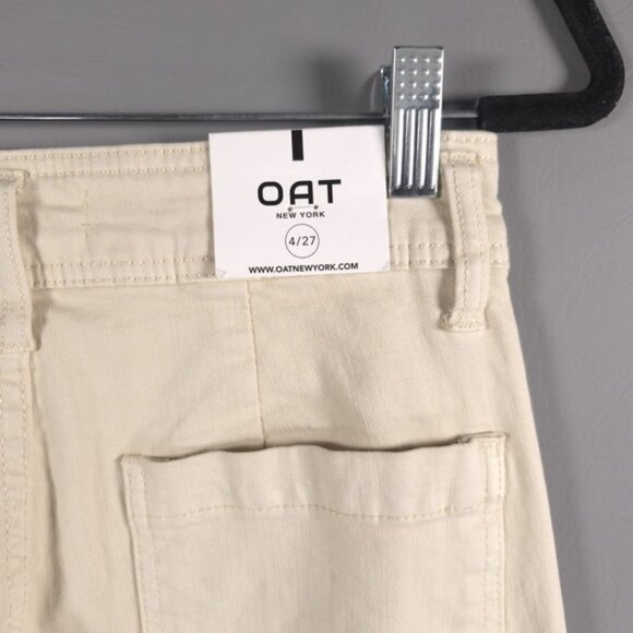 NWT OAT NEW YORK HIGH‎ RISE WIDE LEG Jeans Raw Hem Size 4/27 - Picture 8 of 16